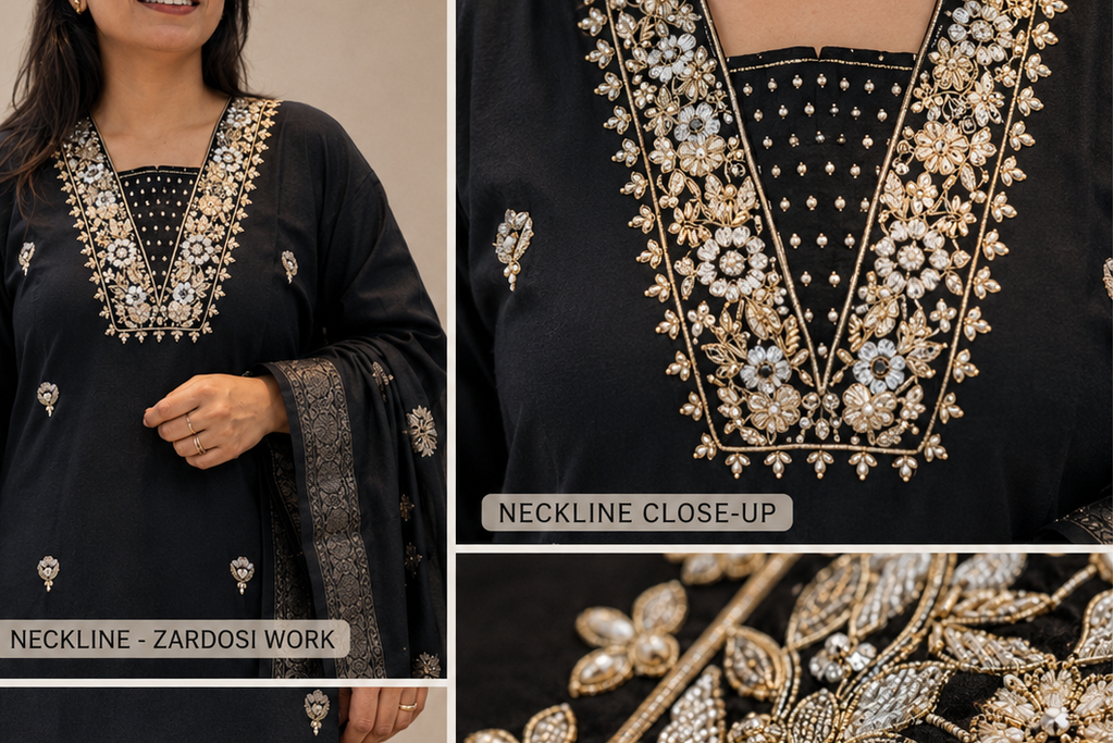 Beautiful Zardari Work Kurta Set
