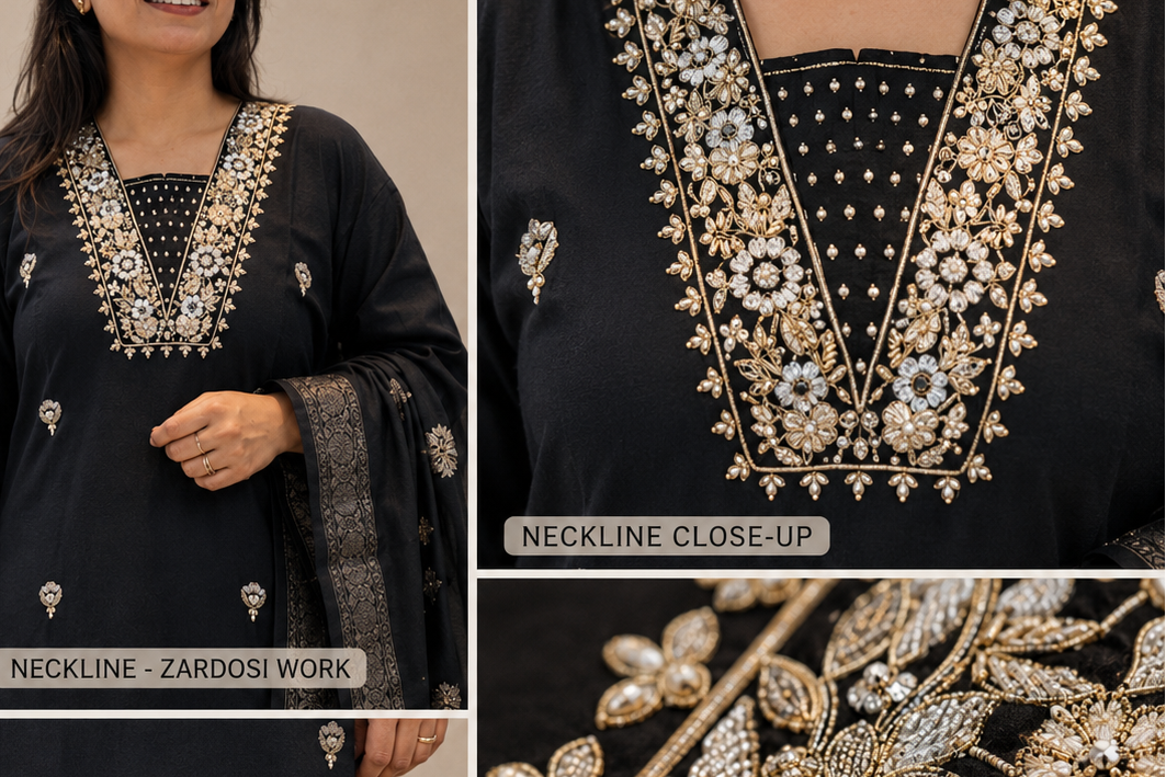 Beautiful Zardari Work Kurta Set