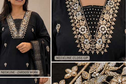 Beautiful Zardari Work Kurta Set