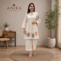 Pure Tissue Coord Set With Handwork