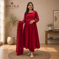 Mal Chanderi Handwork Kurta Set