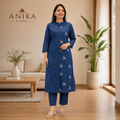Premium Cotton Thread work Kurta Set