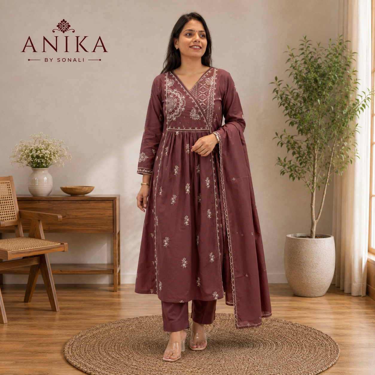 Premium Rich Cotton Frock Style Kurta Set