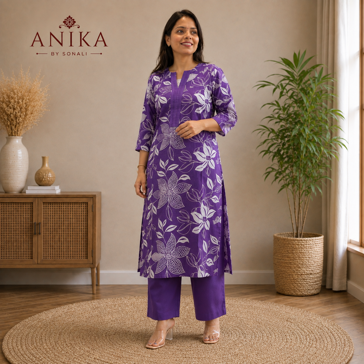 Premium Cotton Floral Kurta Set