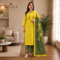 Cotton Kurta Set with mirror work
