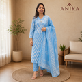 Premium Cotton Ikkat Kurta Set
