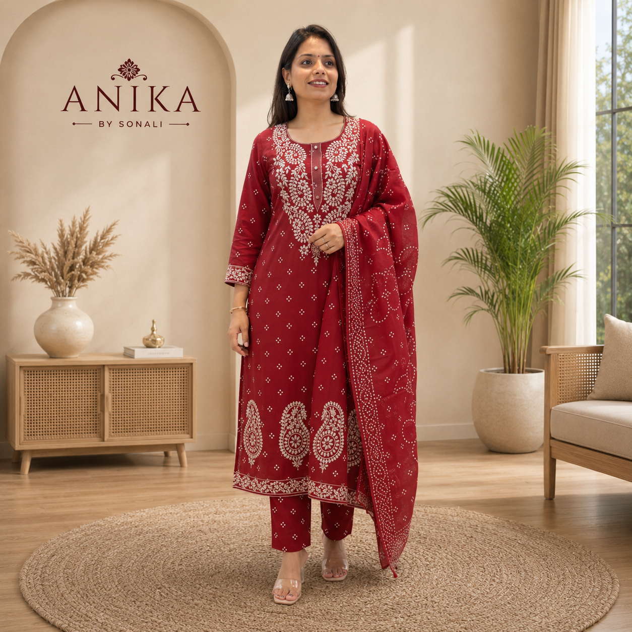 Premium Rich Cotton with Chikankari Work Kurta Set