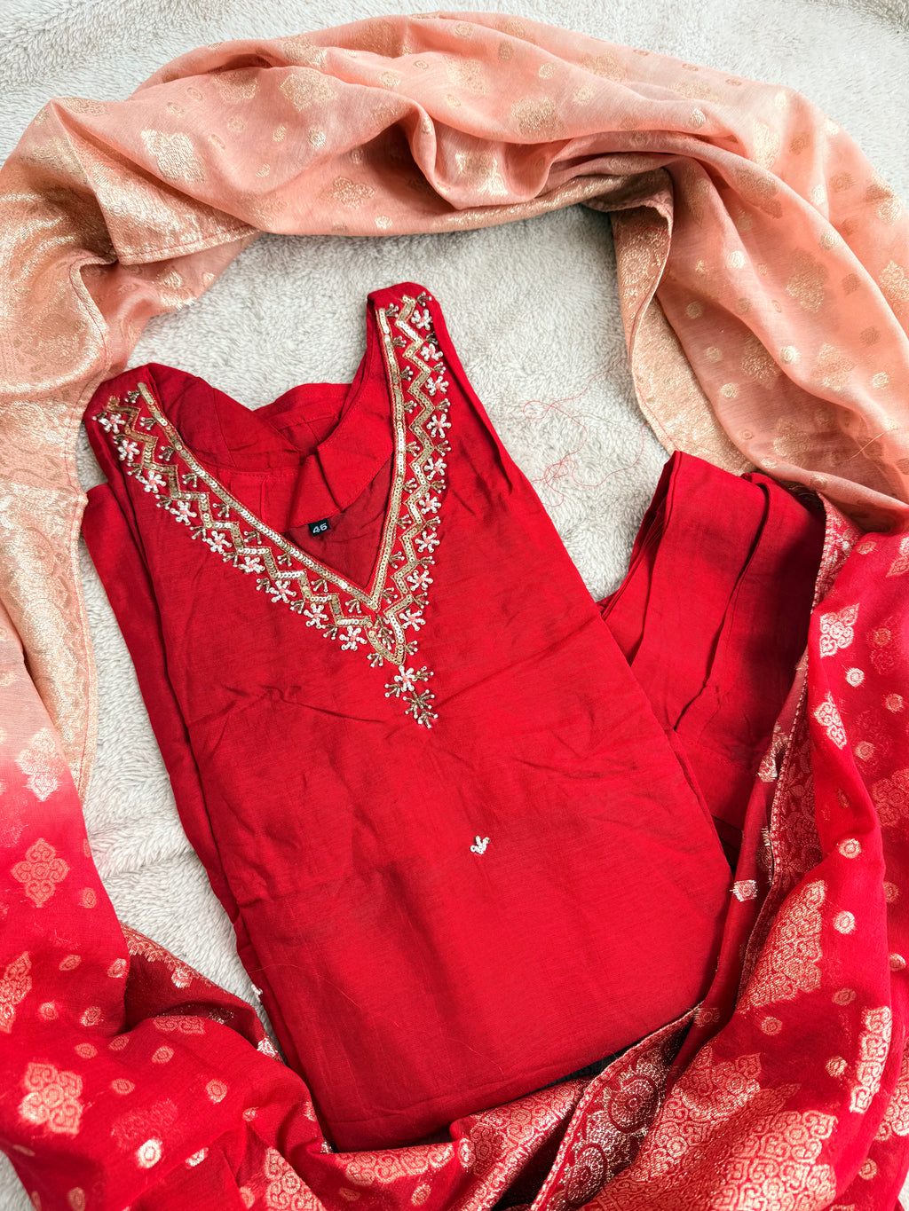 Dola Silk with handwork Kurta Set